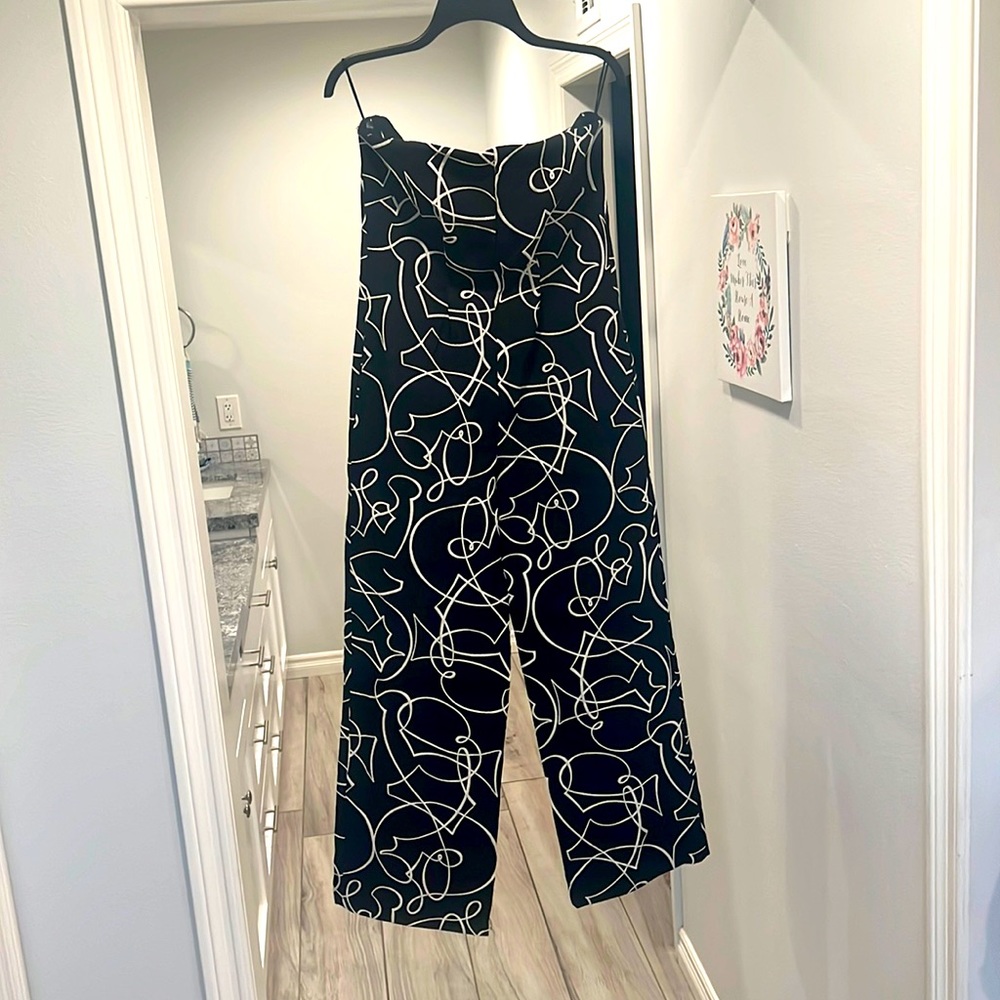 Zero + Maria Cornejo Strapless Jacquard Jumpsuit